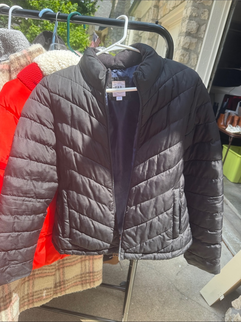 GAP Women's Black Quilted Packable Puffer Jacket